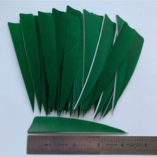 50PCS 4 inch Dark Green Shield Vanes Fletches Fletching Feathers RW LW