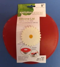 Charles Viancin 8" Silicone Lids.  Daisy Lily Design Fits up to 7.5"  #ND0003