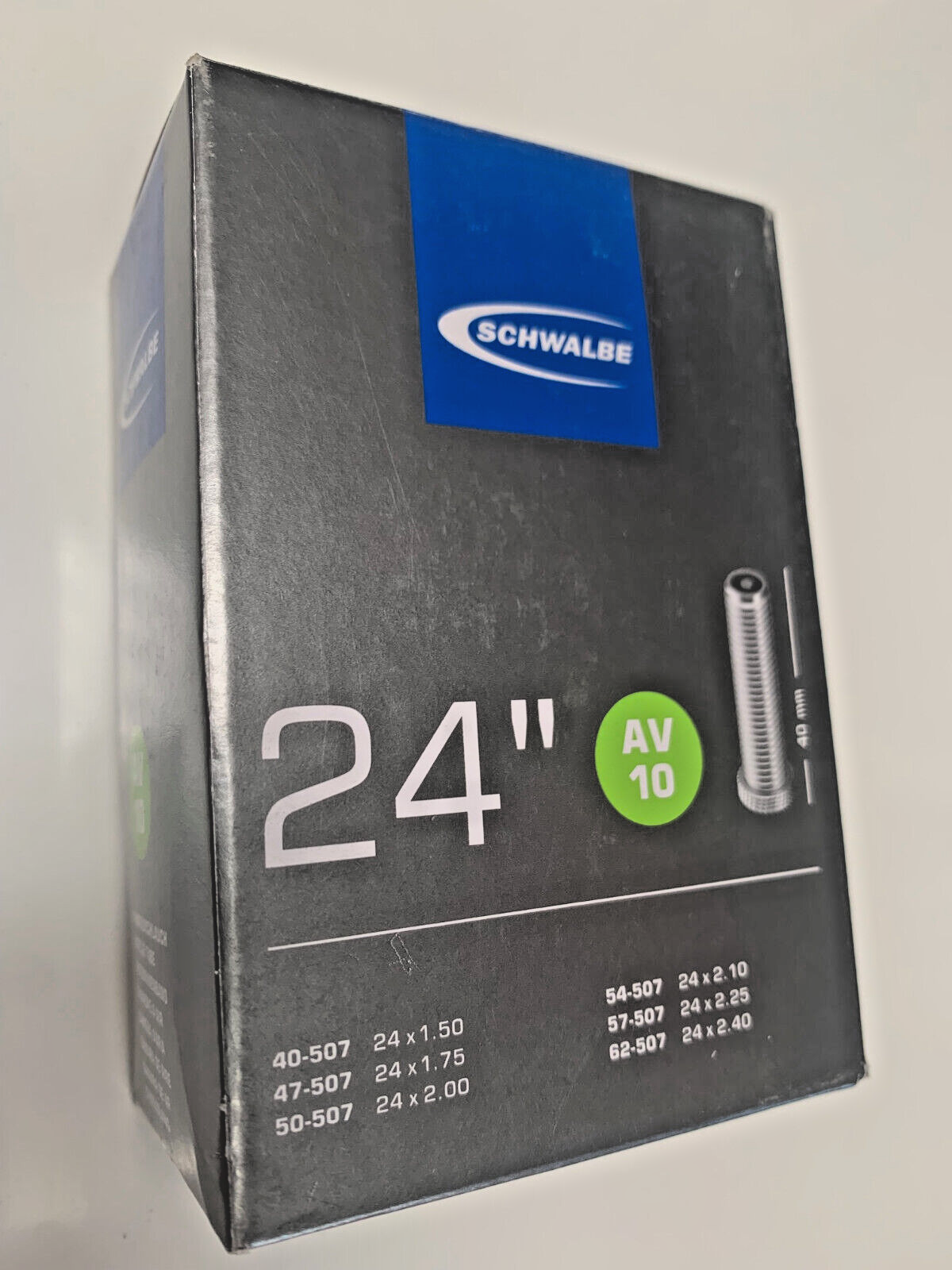Schwable AV10 24""x 1.50 - 2.50 Schrader Inner Tube