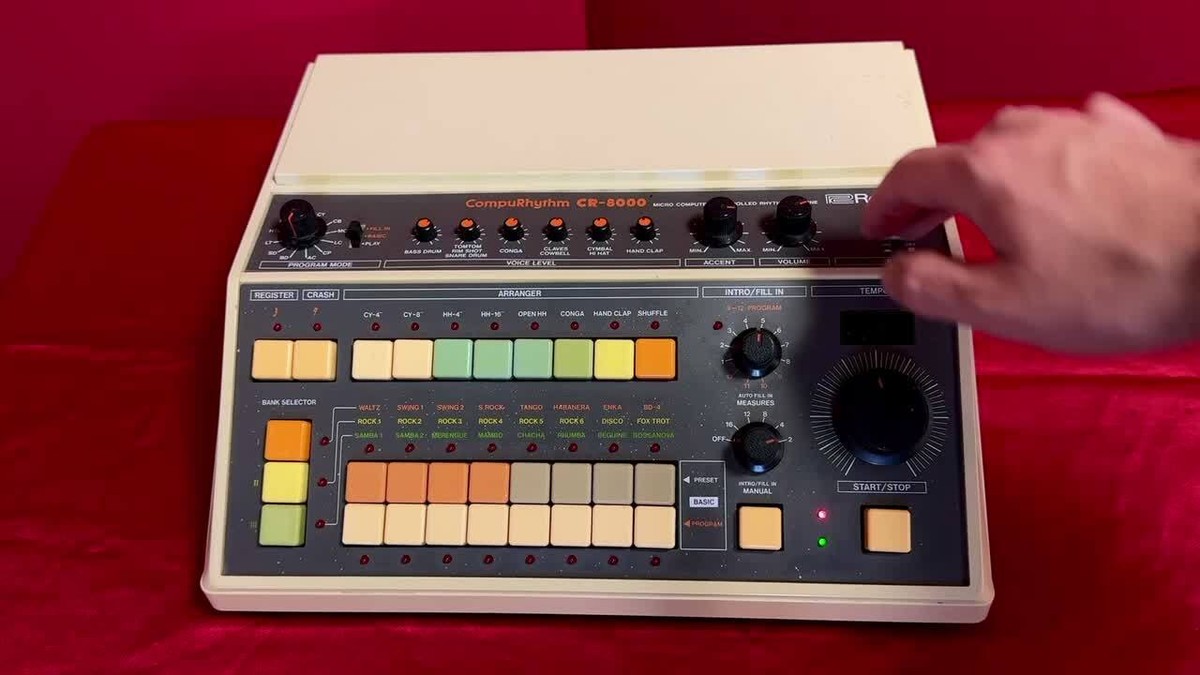 Vintage Roland CompuRhythm CR-8000 Analog Drum Machine