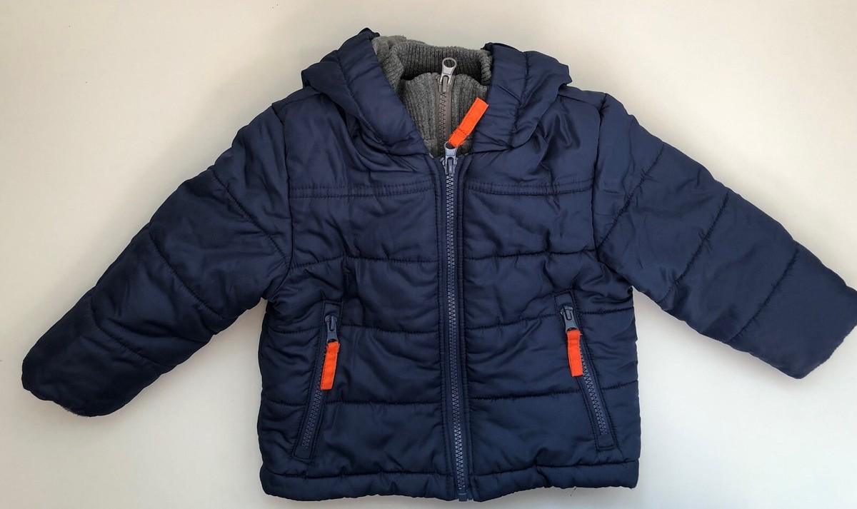 ROTHSCHILD Baby Boys Puffer Coat with Sweatshirt Bib (18 Months)