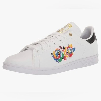 Adidas Unisex-Adult Stan Smith (2016) Sneaker Size 10.5 floral embroidered low