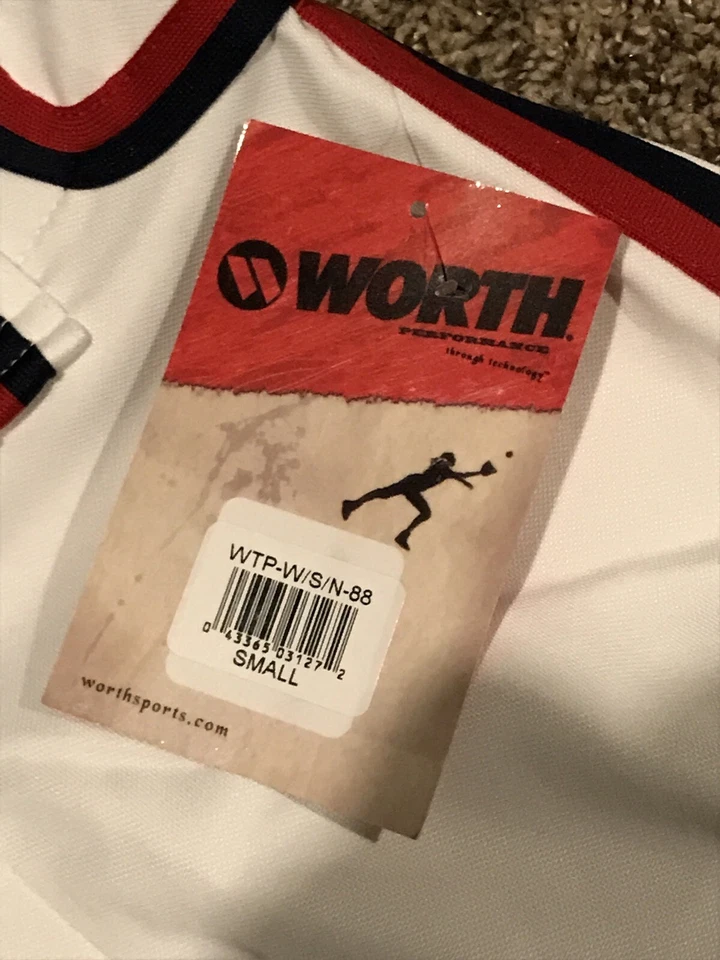 Pantalones de softbol Worth Adult S rojos blancos y negros poliéster nuevos con etiquetas A30 Foto 2 de 4