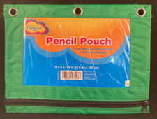 Imagine - Green - Pencil Pouch - Fits Standard 3 Ring Binder - Clear Window