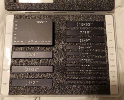 Setting Block Height Gauge Set, 15 Piece Setting Rods