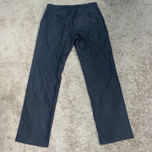 Banana Republic Pants Men’s 35x34 Gray Chino Tailored Fit Cotton Dress Flat - Picture 8 of 9