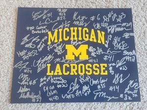 Michigan Wolverines 2023 Lacrosse Team Autographed 8x10 Photo 35 Signatures