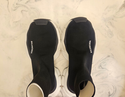 New! Balenciaga '3XL' Sock Sneaker Black Knit Mens Size 7 US 40