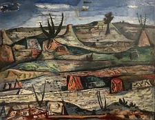 Desert at Night : Everett Spruce : 1947 : Archival Art Print