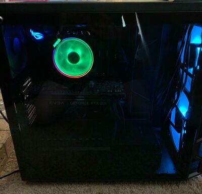 Custom-built Gaming PC with monitors 
