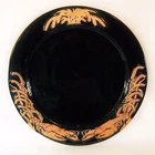 VTG Acadien Classique Black Dinner Plate Cajun Frankoma Crawfish 10.5”