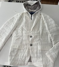 Nwt. Herno Quilted Jacket W. Vest And Hoodie. Lightweight. 100% Linen. Eu 48. M