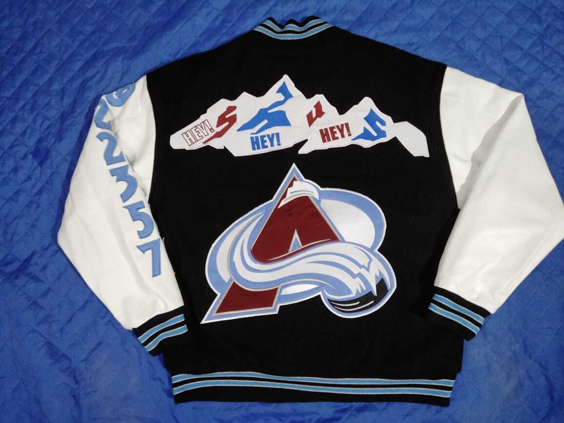 NHL Colorado Avalanche Varsity baseball jacket small medium NHL Colorado Avalanche Varsity baseball jacket small medium