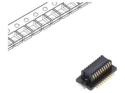 2X DF12NB-20DS-0.5V(51)-HIR4 Steckverbinder: Platte-Platte weiblich PIN: 20 0,5m