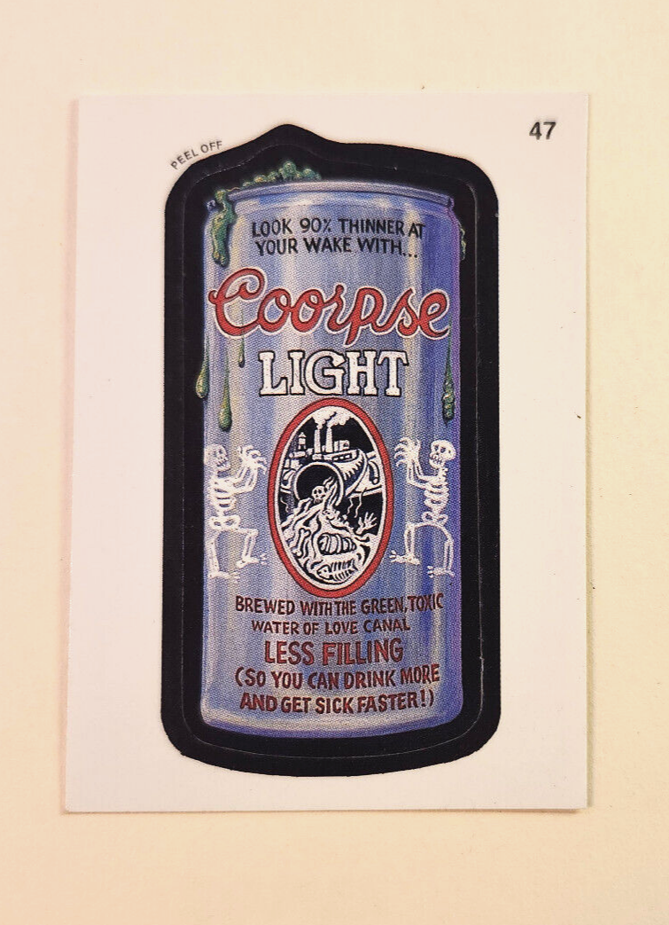 TOPPS WACKY PACKAGES CORPSE LIGHT Coupon Back 1991 Series #47