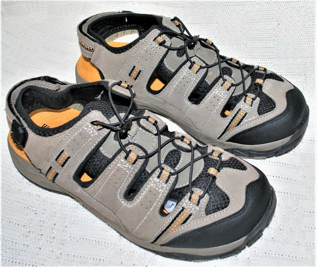 WORLD WIDE SPORTSMAN MEN'S BUNGEE CORD LEATHER HIKING/WALKING SHOE, SZ11 GRAY | eBay