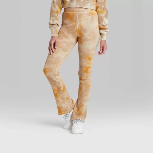 Women's High-Rise Waffle Flare Pants 
