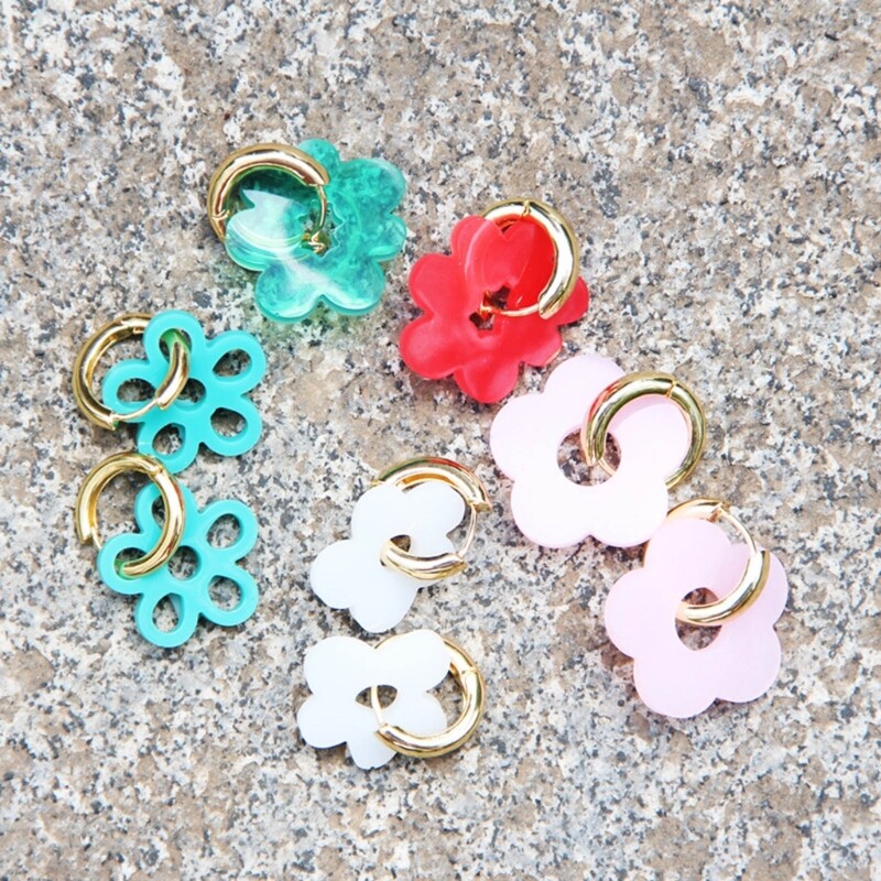 Flower Pendant Ornament Resin Molds DIY Keychain Pendant Jewelry for Luggage Bag