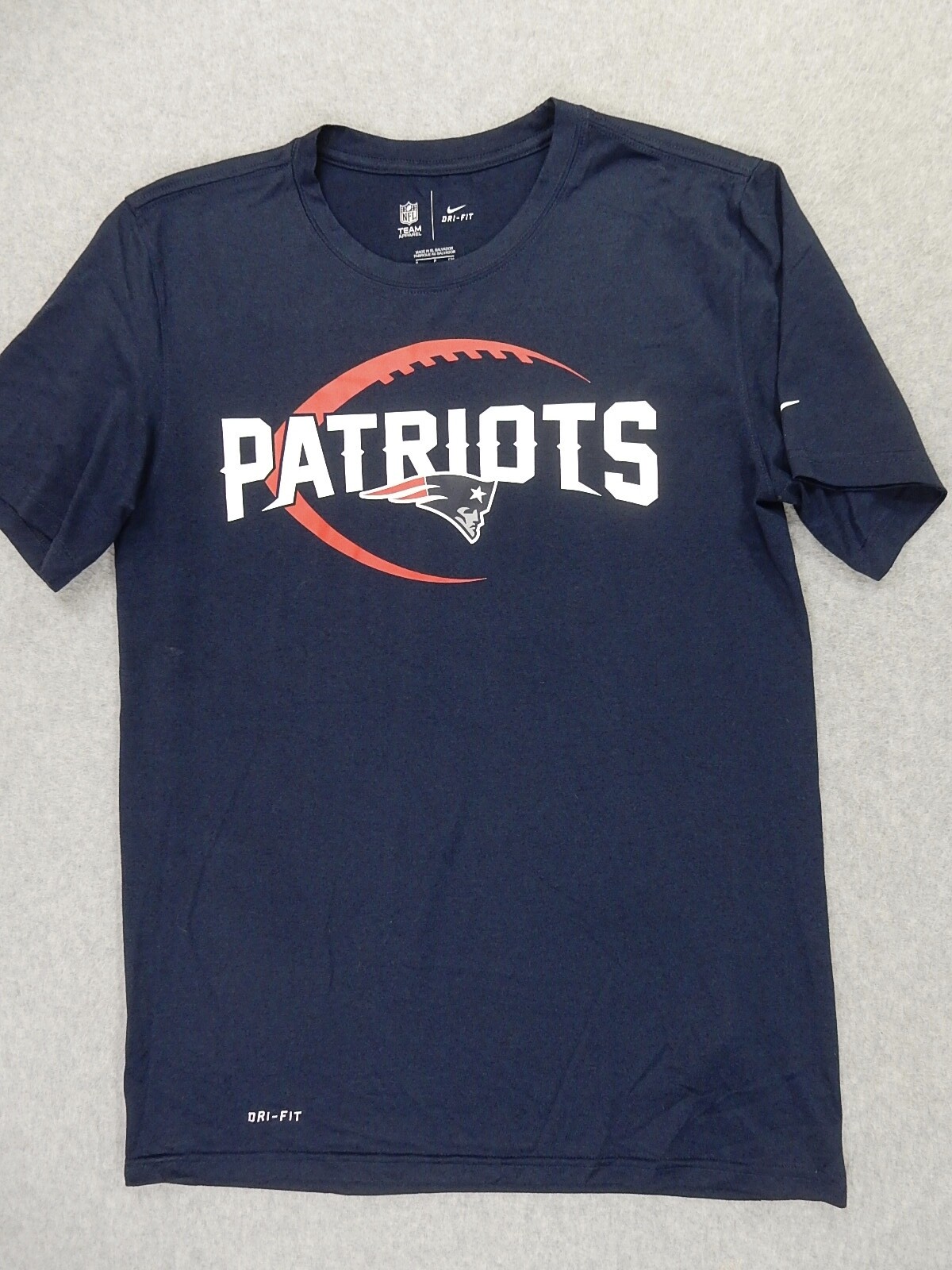 New England Patriots Football Practice Shirt (Men's Small) Blue - Nike Dri-Fit