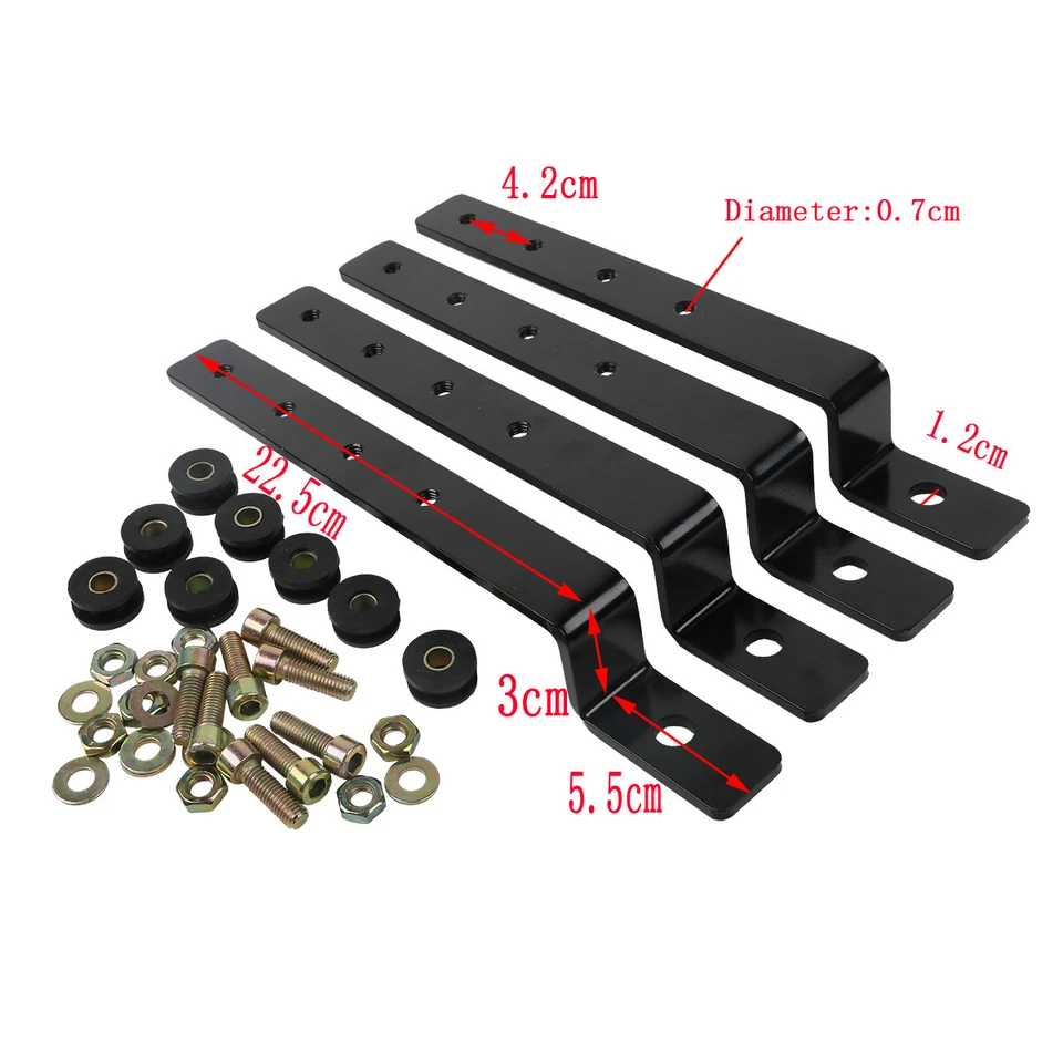 Soportes de montaje rígidos universales ajustables para Honda Shadow 1100 EE. UU. Foto 3 de 4