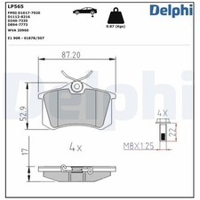 Satz Bremsbeläge Bremsklötze hinten für Skoda Octavia 1 1U2 1U5 2 1Z3 | 23965