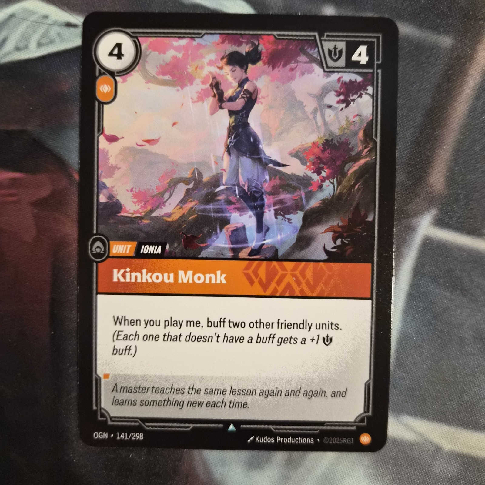 Riftbound Kinkou Monk Card OGN 141/298 English League of Legends