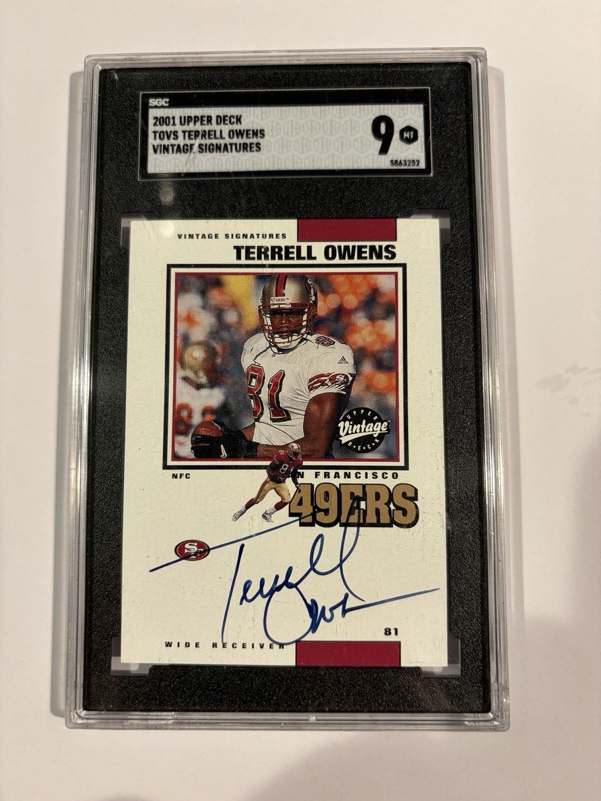2001 Upper Deck Vintage - Vintage Signatures Terrell Owens #TOVS (AU)
