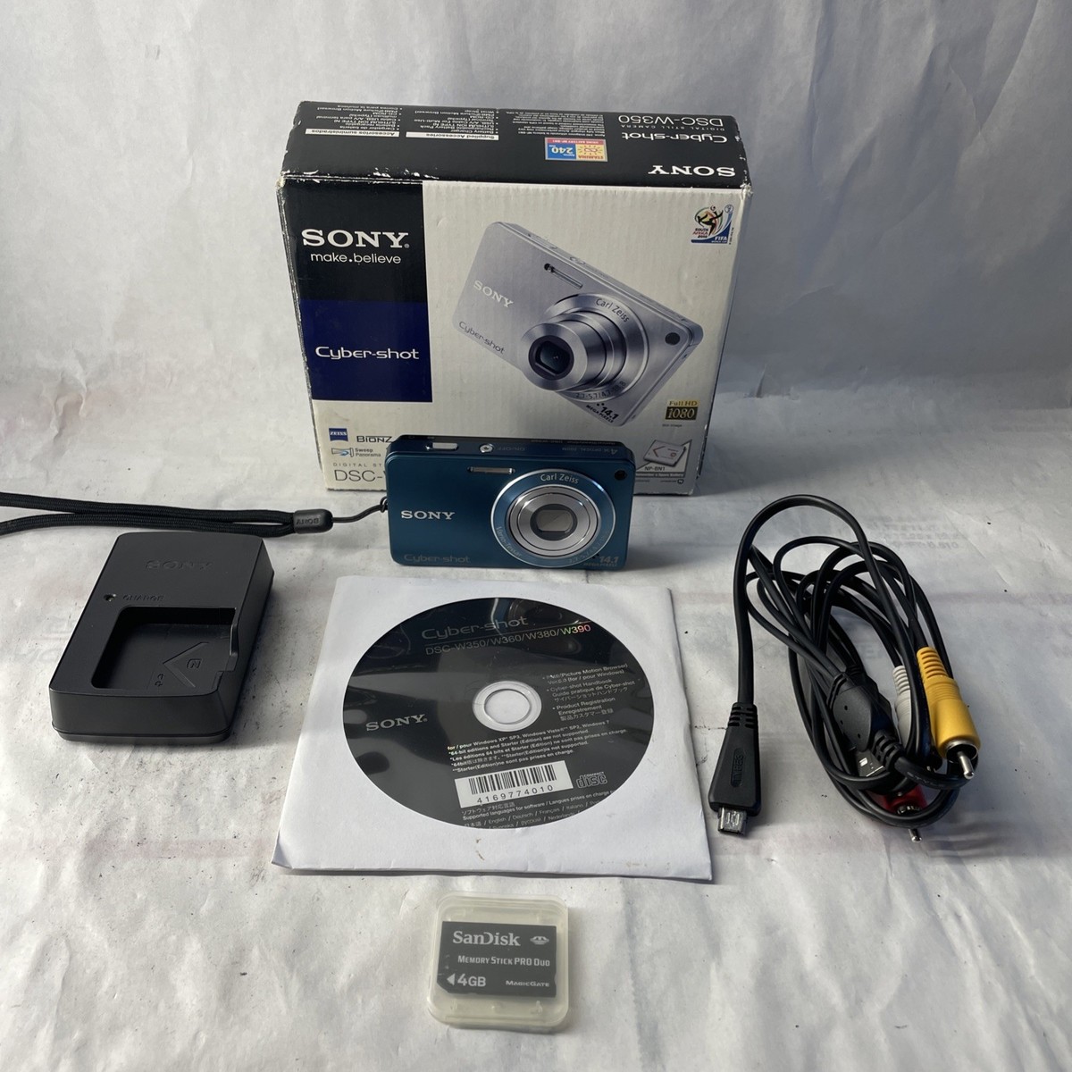 Sony Cyber-shot DSC-W350 14.1MP Digital Camera - Silver for