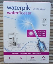 New in Box Waterpik Whitening Water Flosser WF-06W010, ADA Accepted 4 Tips Incl