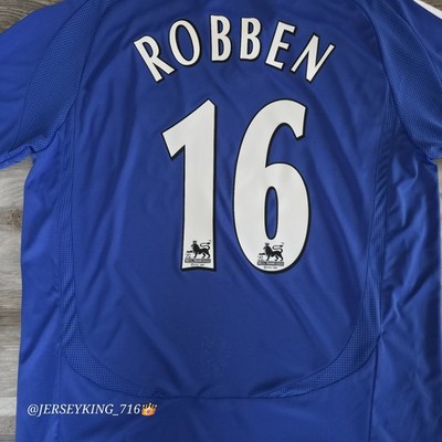 Adidas Chelsea FC Arjen Robben #16 2006-2008 Home Blue Jersey EPL