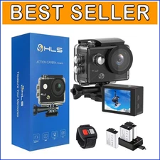 4K Sports Action Video Camera with Remote, Waterproof Design & HD Stabilization