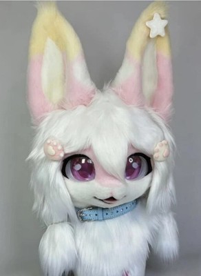 Fursuit Long Fur Husky Fox Mascot Head Party Halloween Fur Cosplay-Promotion