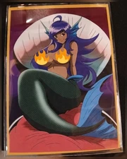 Double D20s Custom Art Trading Card Mermaid Waifu Sexy Lewd D&D NSFW Version