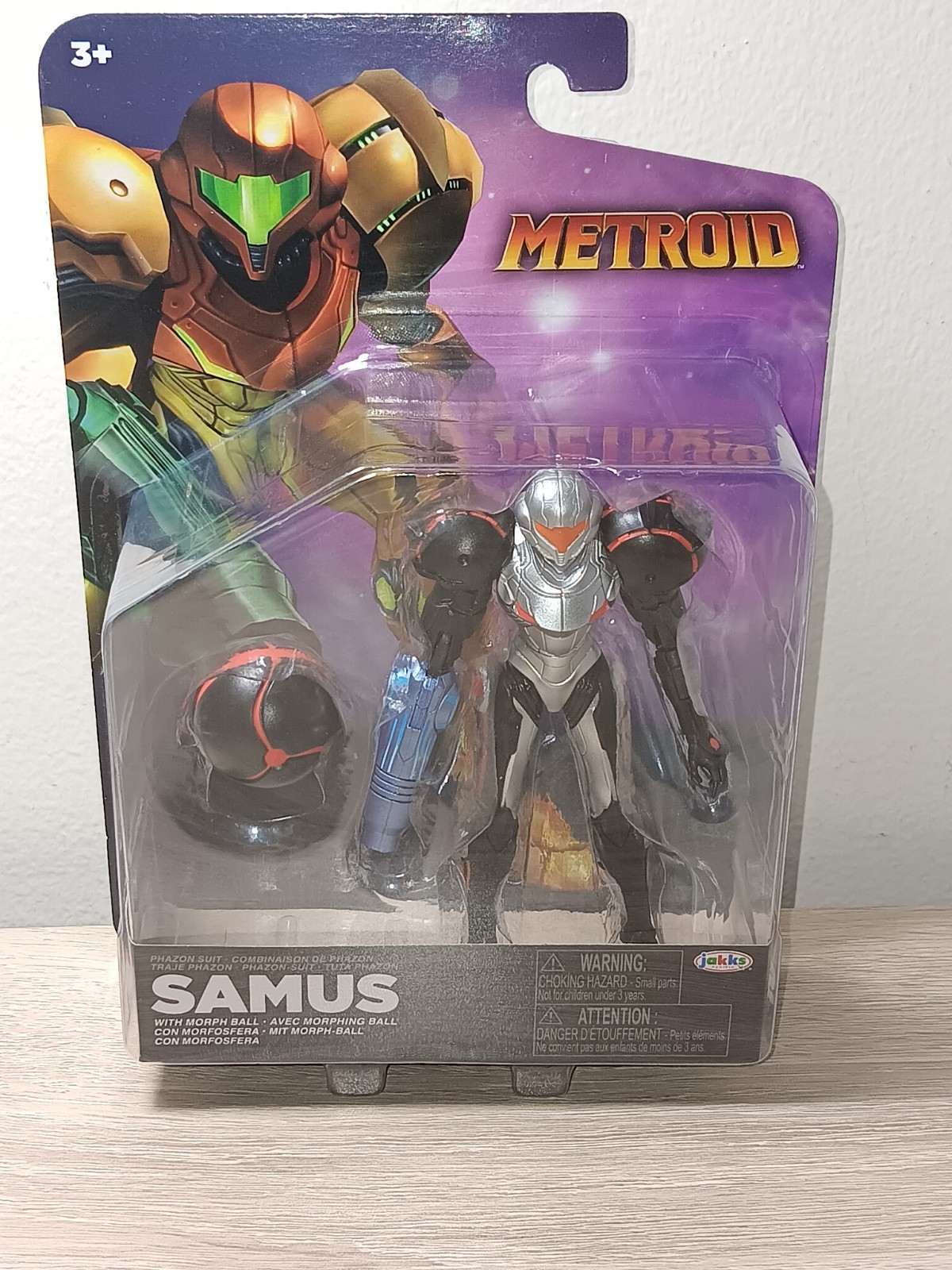 *FREE SHIP* 4" PHAZON SUIT SAMUS + MORPH BALL Metroid Jakks Pacific Nintendo