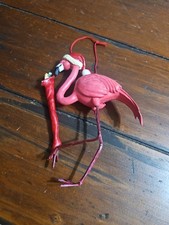 Pink Flamingo Christmas Ornament