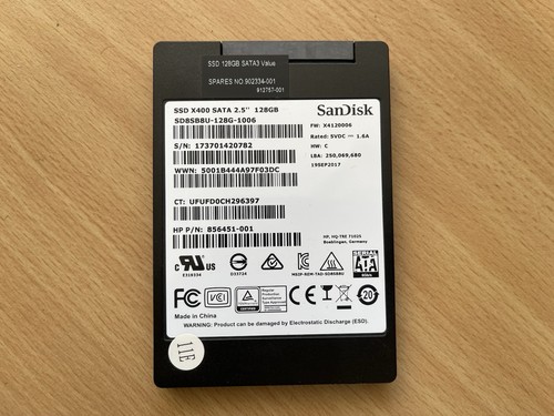 SanDisk SSD X400 SATA 2,5" 128GB SanDisk SD8SB8U-128G-1006 HP P/N: 856451-001