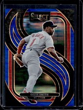 2025 Panini Select Ozzie Smith Premier Blue Pulsar Prizm #/99 Cardinals