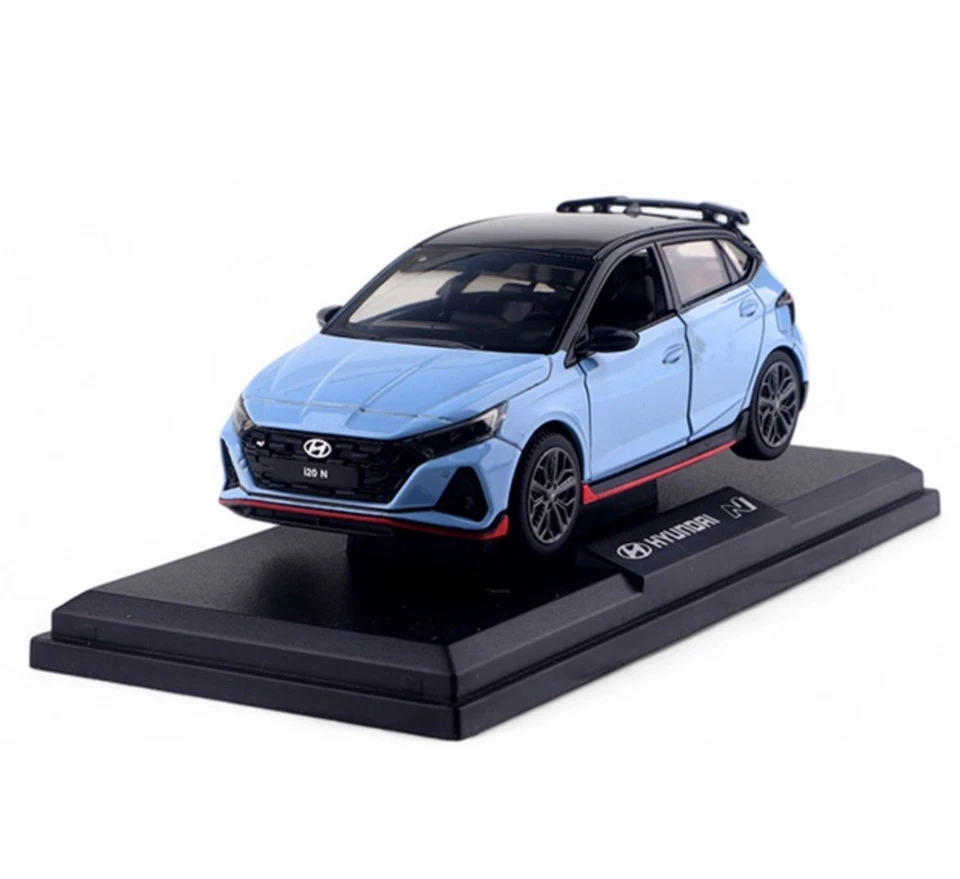 Hyundai i20 N 1:38 Scale Diecast Model Car with Display Base - Image 2 of 4