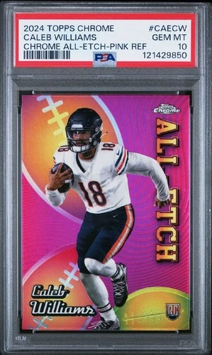 Caleb Williams PSA 10 - 2024 Topps Chrome All-Etch Pink Refractor #CAECW - Bears