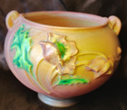 Vintage Roseville Pottery Poppy Jardiniere Planter or Vase. Pink 1938 642-3" — photo 2