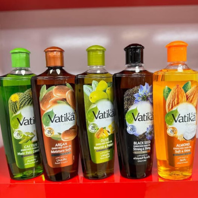 Dabur Vatika Hair Oil 3x200ml Black Seed Olive Almond Aloe Vera Nourishing Care