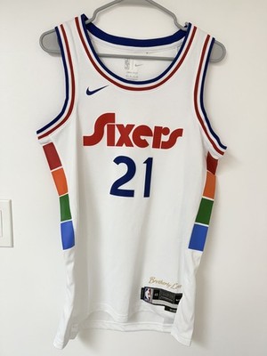 Philadelphia 76ers Joel Embiid Nike NBA Swingman Jersey Spectrum City Edition S