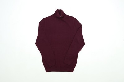 Hawes & Curtis Men's Jumper Size 2XL Claret Burgundy Merino Wool Long Sleeve