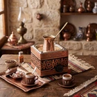 Traditional Handcrafted Copper Hot Sand Coffee Maker Machine 110 or 220 Volt