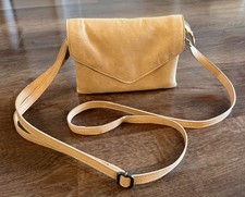 Latico Leather Crossbody Wallet Purse Tan Beige Small Organizer Bag