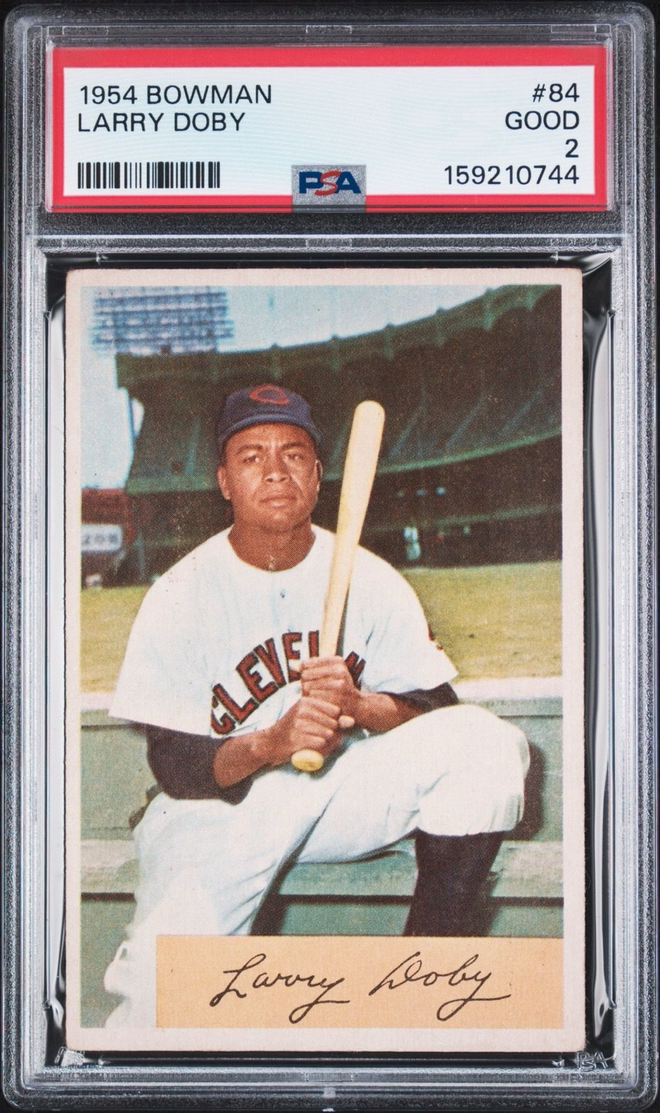 1954 Bowman - Larry Doby #84 PSA 2 GOOD New Slab Centered Clean