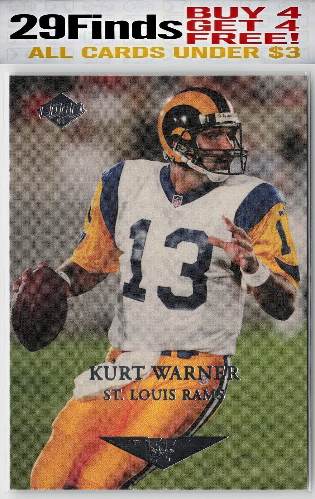 1999 Collector's Edge First Place #201PS Kurt Warner Promo Silver