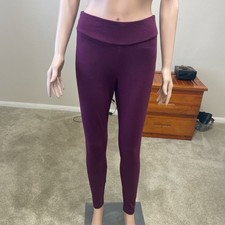 Time and Tru Purple Ankle Leggings Women's Size S Cotton Stretch Yoga Gym