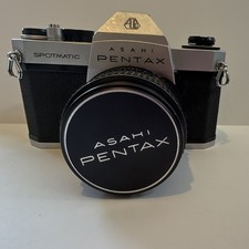Asahi Pentax Spotmatic Silver Vintage SLR Film Camera w/ SMC Takumar 50mm