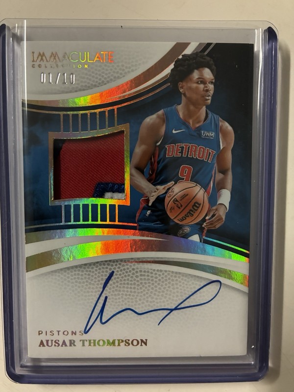 Ausar Thompson Patch Autograph Gold /10 Game Used On Card Auto Immaculate 